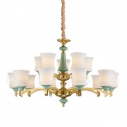 European Pure Brass American Luxurious Retro Chandelier