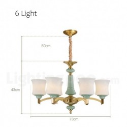 European Pure Brass American Luxurious Retro Chandelier