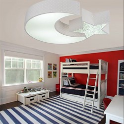 Flush Mount LED Modern Contracted Star and Moon Pattern Living Room /Bedroom /Kids Room / Hallway Metal