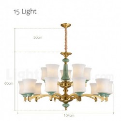 European Pure Brass American Luxurious Retro Chandelier