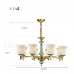 European Pure Brass American Luxurious Retro Chandelier