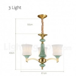 European Pure Brass American Luxurious Retro Chandelier