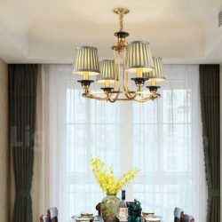 American Modern Contemporary Pure Brass Nordic Chandelier