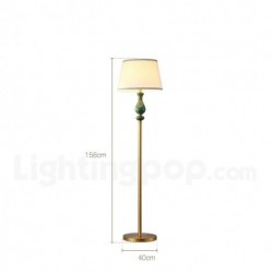 Pure Brass European Modern Contemporary Ceramics Floor Lamp