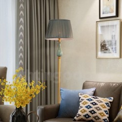 European Modern Contemporary Pure Brass Ceramics Floor Lamp