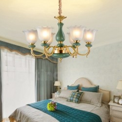 European Retro Pure Brass Macaron Chandelier