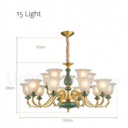 European Retro Pure Brass Macaron Chandelier