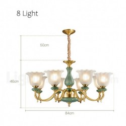 European Retro Pure Brass Macaron Chandelier