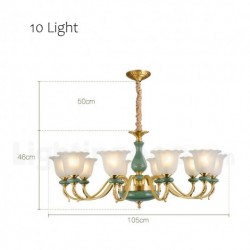 European Retro Pure Brass Macaron Chandelier