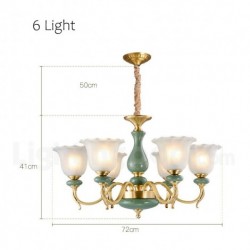 European Retro Pure Brass Macaron Chandelier