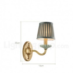 European Pure Brass 1 Light 2 Light American Wall Light