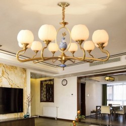 Rustic / Lodge Rustic Pure Brass Chandelier