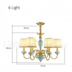 American Pure Brass Retro European Chandelier