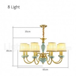 American Pure Brass Retro European Chandelier