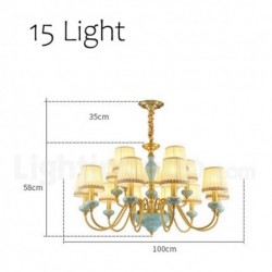 American Pure Brass Retro European Chandelier