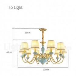 American Pure Brass Retro European Chandelier