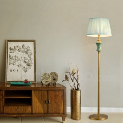 Pure Brass European Modern Contemporary Ceramics Floor Lamp