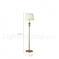 Pure Brass European Modern Contemporary Ceramics Floor Lamp