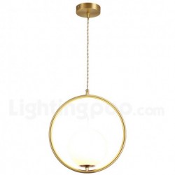 Nordic Modern Contemporary Pure Brass 1 Light Mini Chandelier