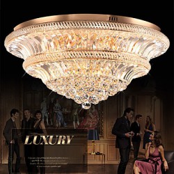 Modern Luxury 93W LED Modern Crystal Ceiling Light Bedroom LED Absorb Dome Light Diameter 80CM