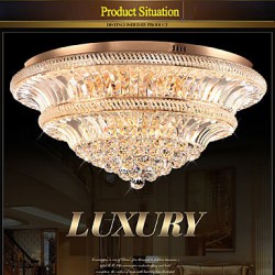 Modern Luxury 93W LED Modern Crystal Ceiling Light Bedroom LED Absorb Dome Light Diameter 80CM