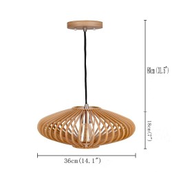 1 Light Lantern Vintage Wooden Chandelier Industrial Wind Loft Coffee Wood Linear Pendant Lighting