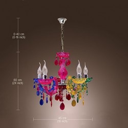 Max 40W Traditional/Classic Crystal Chrome Acrylic Chandeliers Living Room / Bedroom / Dining Room