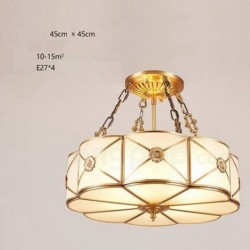 Gold European American Pure Brass Pendant Light