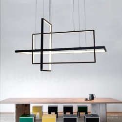 Dimmable Modern LED Three Rectangles Pendant Light with Remote Control