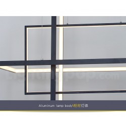 Dimmable Modern LED Three Rectangles Pendant Light with Remote Control