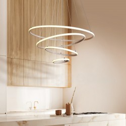 Modern Dimmable Outside LED Light the Circles Rings Pendant Light with Remote Control