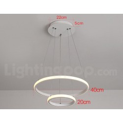 Modern Dimmable Outside LED Light the Circles Rings Pendant Light with Remote Control