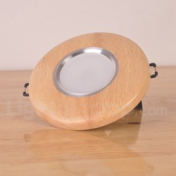 5W / 7W Round Wood Spot Light Solid Wood LED Recessed Downlights for