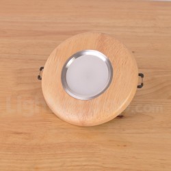 5W / 7W Round Wood Spot Light Solid Wood LED Recessed Downlights for