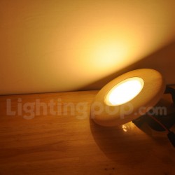 5W / 7W Round Wood Spot Light Solid Wood LED Recessed Downlights for