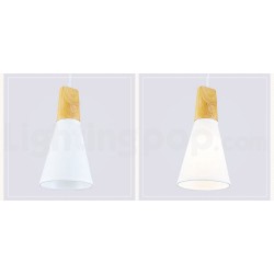 Wood Modern 1 Light / 3 Lights Pendant Lights with Fabric Shade for Room