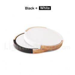 Ultra-thin Multi Colour Round Wood Ceiling Lamp Solid Wood Acrylic Shade LED Ceiling Lamp Nordic Style