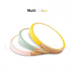 Ultra-thin Multi Colour Round Wood Ceiling Lamp Solid Wood Acrylic Shade LED Ceiling Lamp Nordic Style