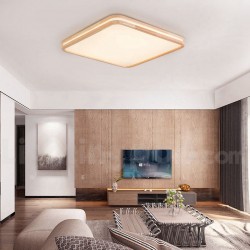 Ultra-thin Round/ Square/ Rectangle Wood Ceiling Lamp Solid Wood Acrylic Shade LED Ceiling Lamp Nordic Style