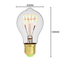 150 Qty - Clear Glass Edison Light Bulb,40W Retro Fashioned E27 Screw 220V Tungsten Filament Glass Vintage Lamp