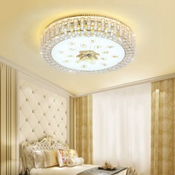 Round Crystal LED Absorb Dome Light Living Room LED Ceiling Lamp Diameter 80CM Contains 15 LED Bulbs