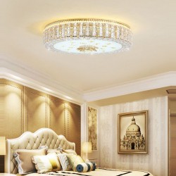 Round Crystal LED Absorb Dome Light Living Room LED Ceiling Lamp Diameter 80CM Contains 15 LED Bulbs