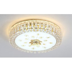 Round Crystal LED Absorb Dome Light Living Room LED Ceiling Lamp Diameter 80CM Contains 15 LED Bulbs