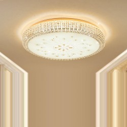 Round Crystal LED Absorb Dome Light Living Room LED Ceiling Lamp Diameter 80CM Contains 15 LED Bulbs