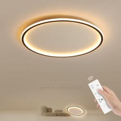 Ultra-Thin Dimmable LED (Black, Gold, White) Modern / Contemporary Nordic Style Flush Mount Ceiling Lights with Remote Control