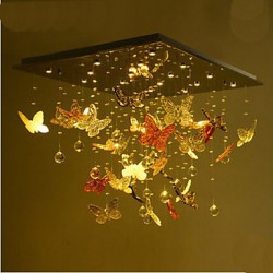 Crystal Lamp LED Circular Living Room Butterfly Crystal Lamp 18