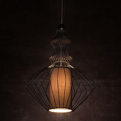 Simple Style Metal Cage Chandelier