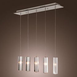 Max 10W Modern/Contemporary / Island Crystal / Bulb Included Chrome Metal Pendant Lights Dining Room