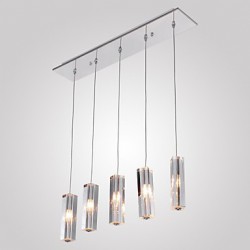 Max 10W Modern/Contemporary / Island Crystal / Bulb Included Chrome Metal Pendant Lights Dining Room