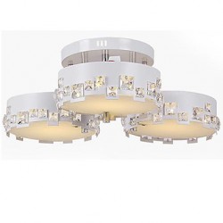Max 60W Modern/Contemporary Crystal / LED Painting Metal Flush Mount Living Room